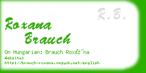roxana brauch business card